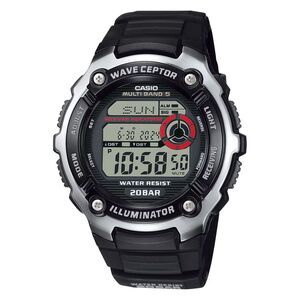 Casio Men's Wave Ceptor Atomic Digital Watch with Black Dial - WV-200A-1AV